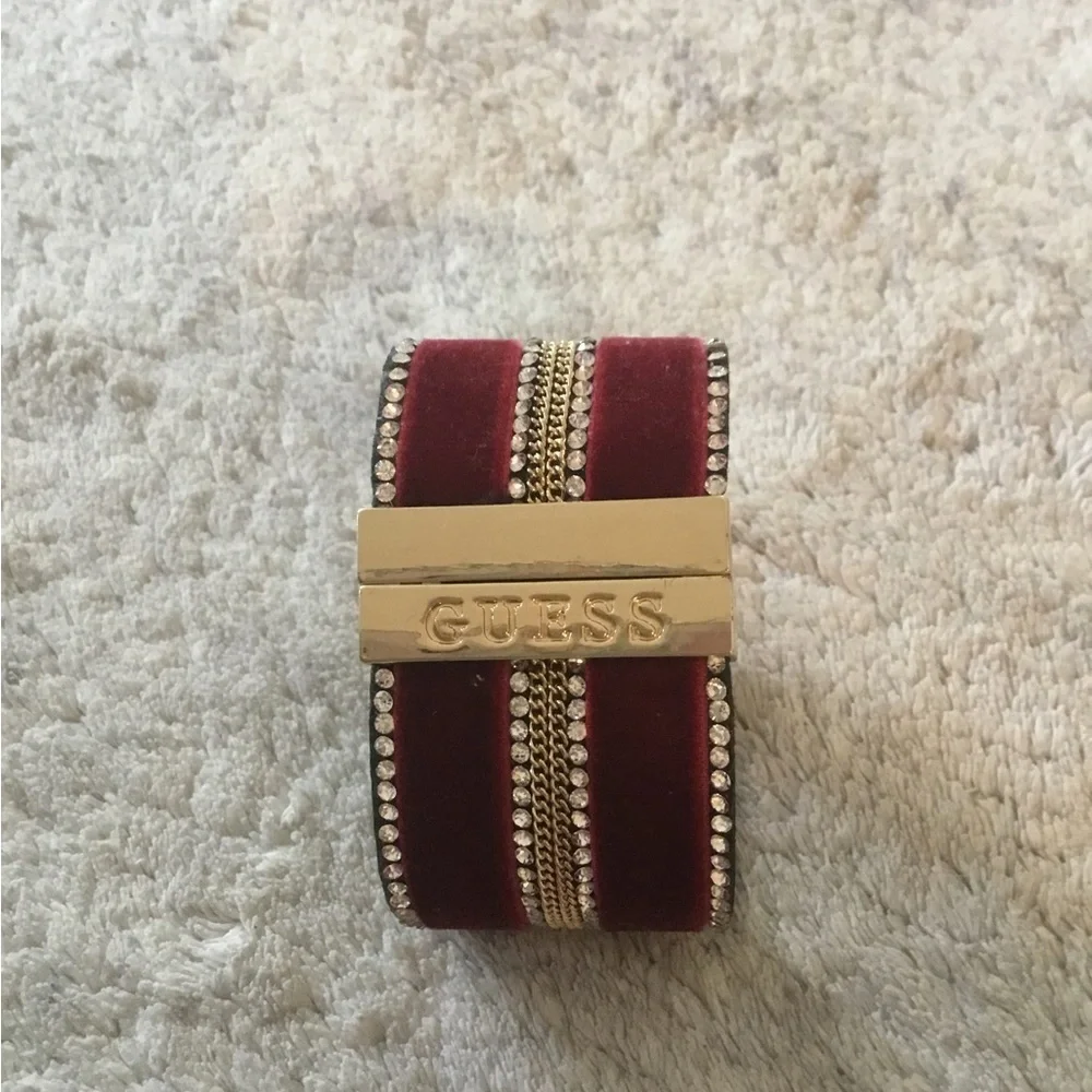 GUESS Red and Gold Bracelet